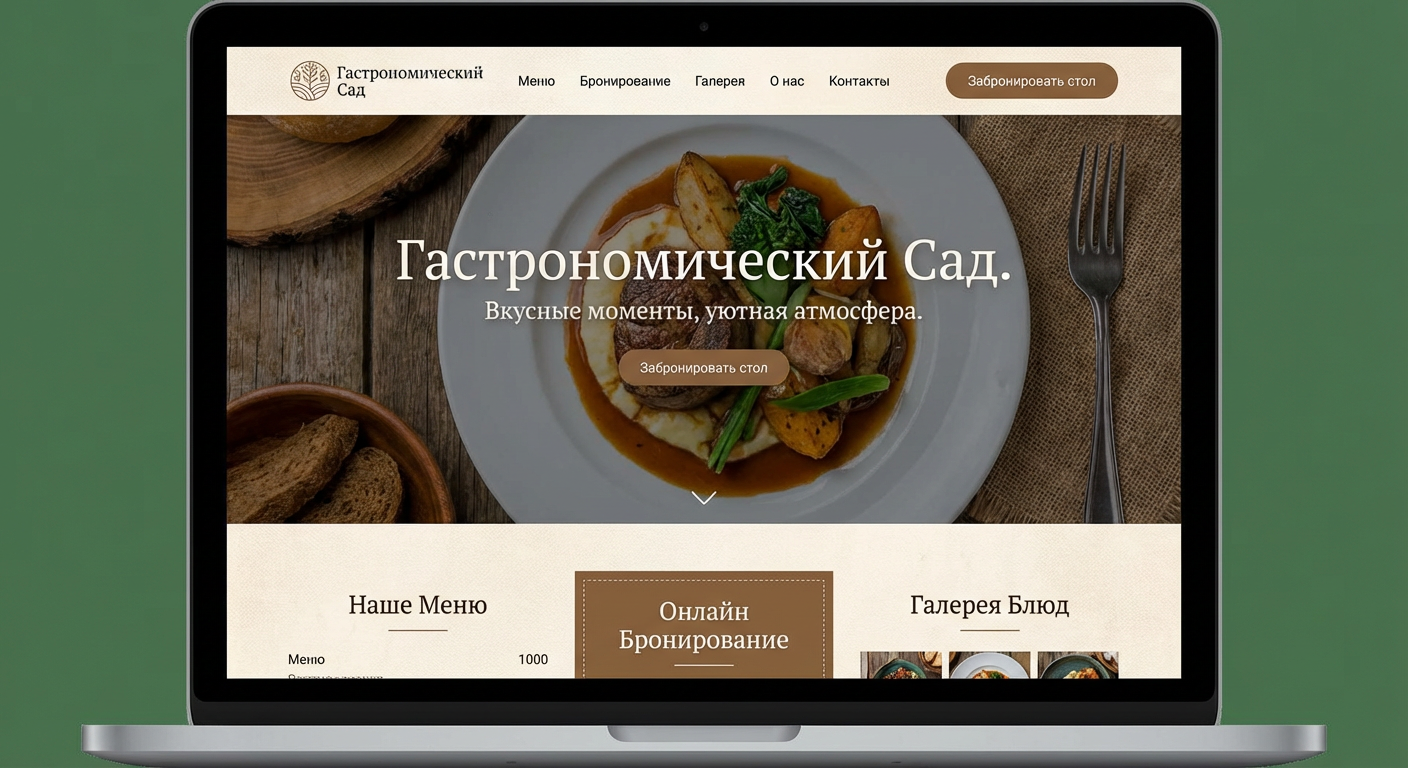 Сайт ресторана