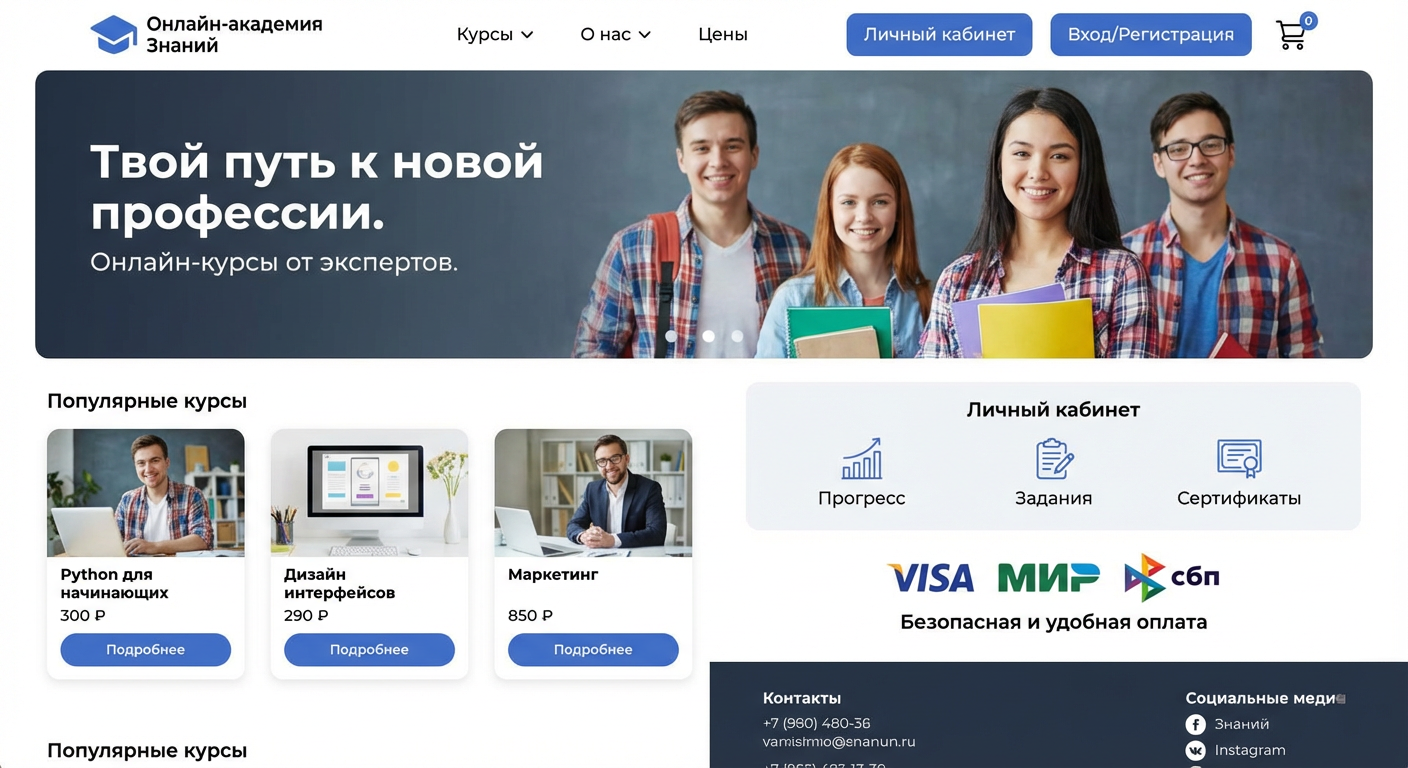 Сайт образовательного центра